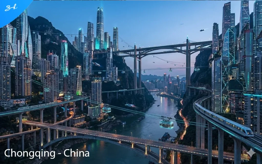 We asked AI to predict what the 20 most populated cities will look like in the year 5000, and this is the technological paradise it created