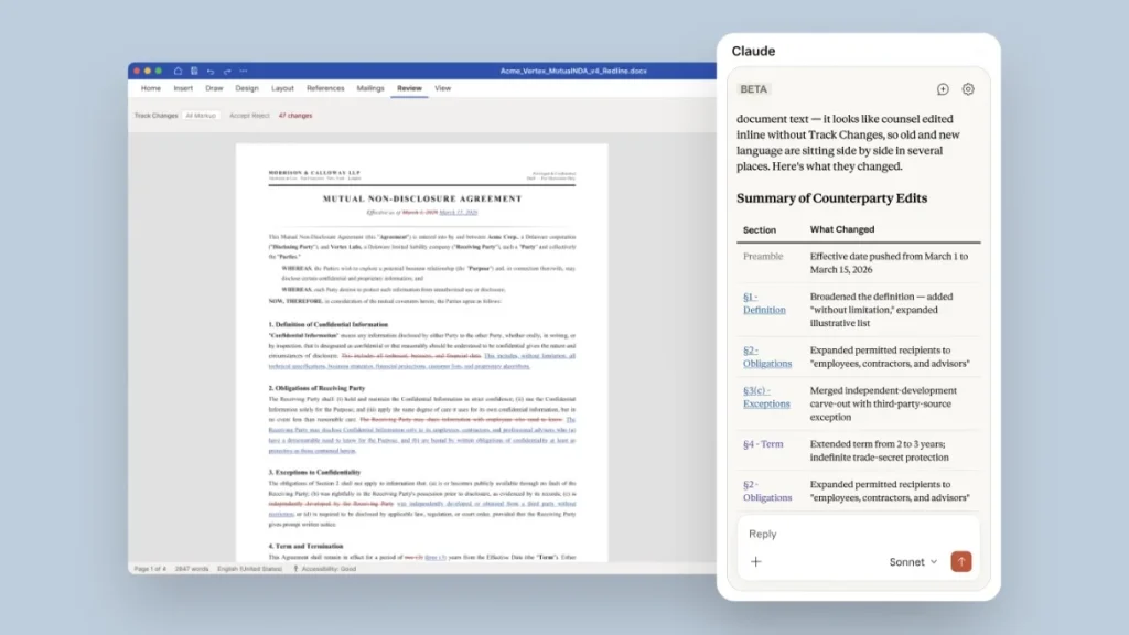 Claude is now in Microsoft Word and here are the most impressive features you can use