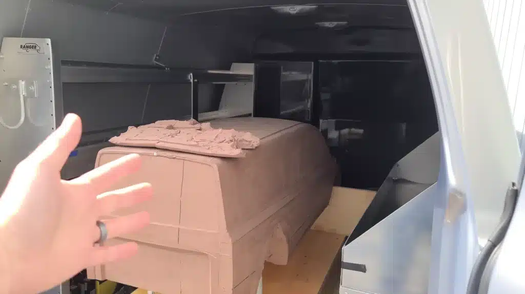 Clay mold inside Bright Idea concept van