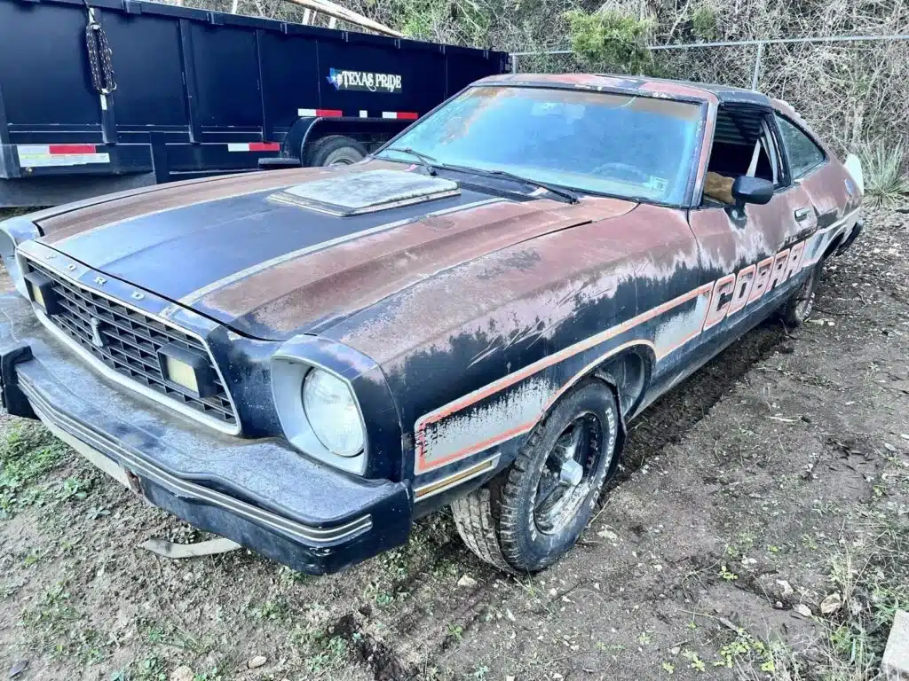 A one-of-one 1978 Ford Mustang Cobra II was somehow left parked for decades and now needs help