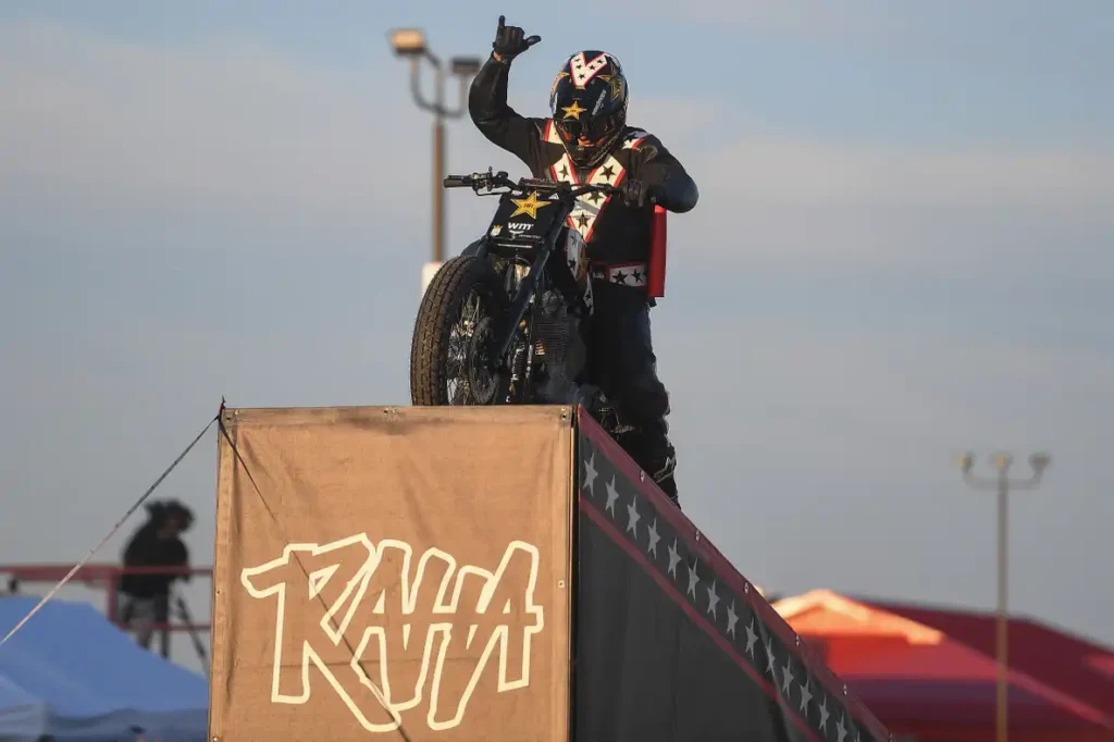 Colby Raha successfully broke the world record for the longest motorcycle jump at Sturgis, South Dakota over the past weekend.