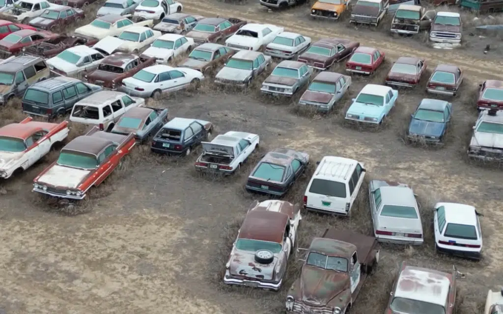 Colorado Vintage Vehicles Junkyard Drone Footage