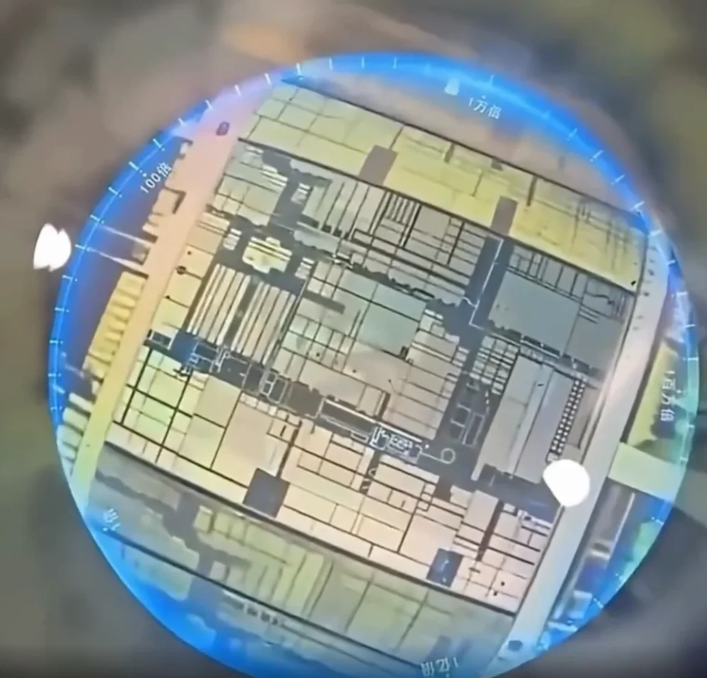 Simulation shows what a computer chip looks like up close as a real microscope can't display it effectively