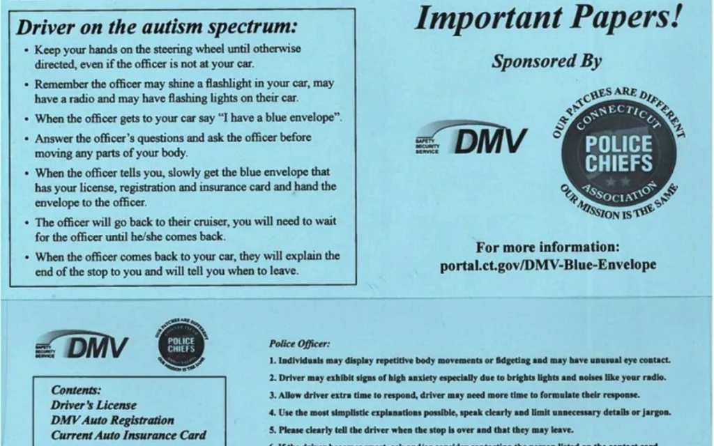 A simple blue envelope could soon make a big difference for neurodivergent individuals during routine traffic stops, as a new initiative rolls out for Washington drivers.