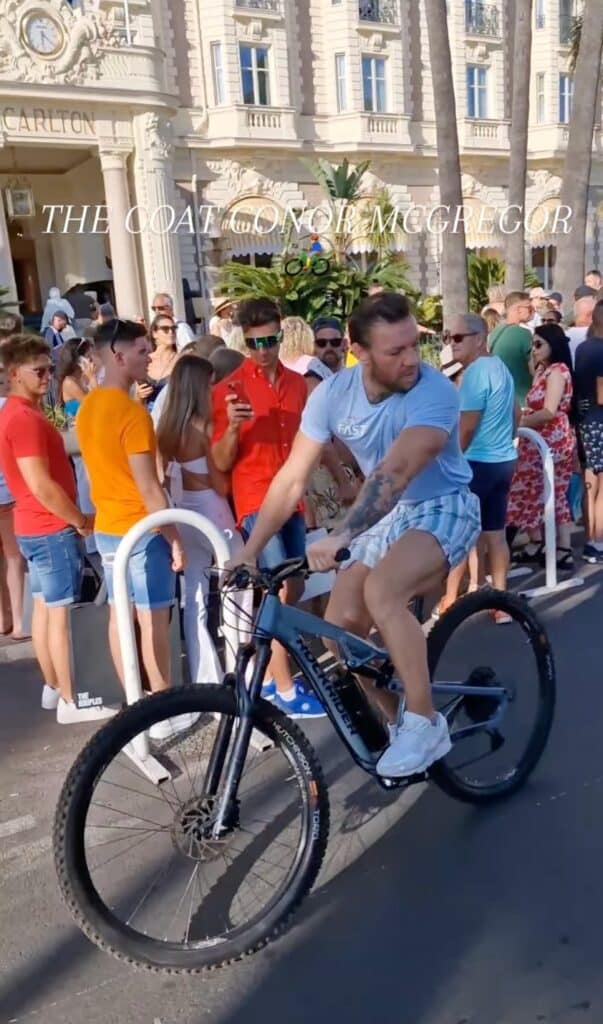 Conor McGregor on a bike