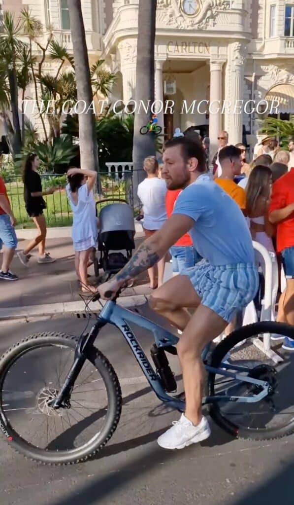 Conor McGregor on a bike