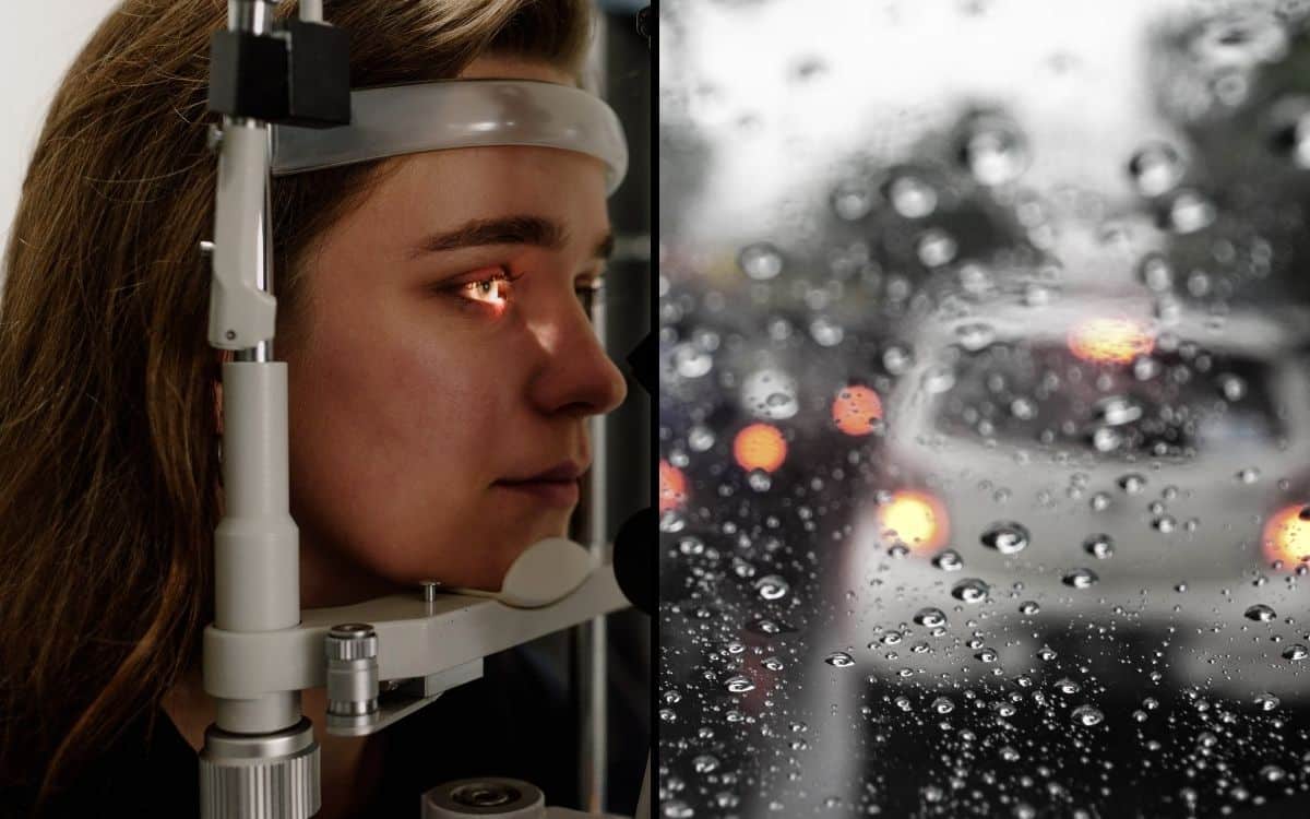 The optical illusion can determine your ability to drive in the rain