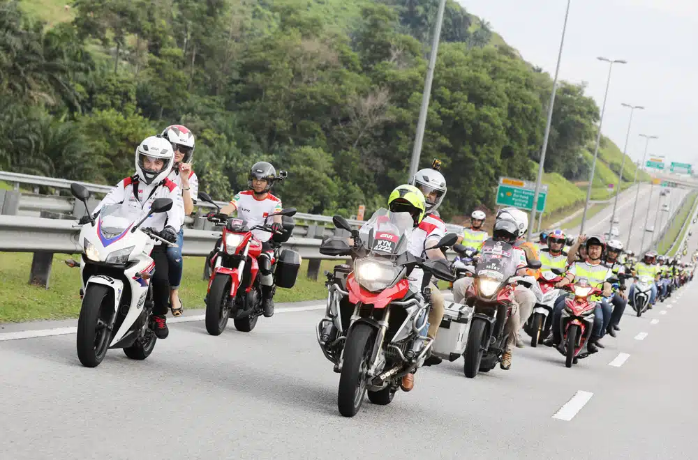 Hand signals are very important for a motorcyclist - especially in a large convoy