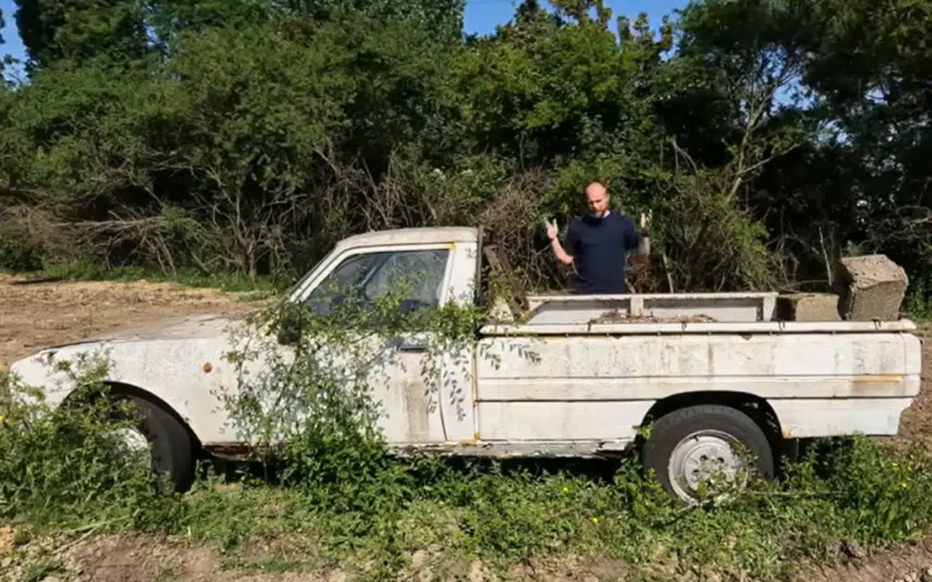 Man buys crusty abandoned Peugeot pickup found in a bush