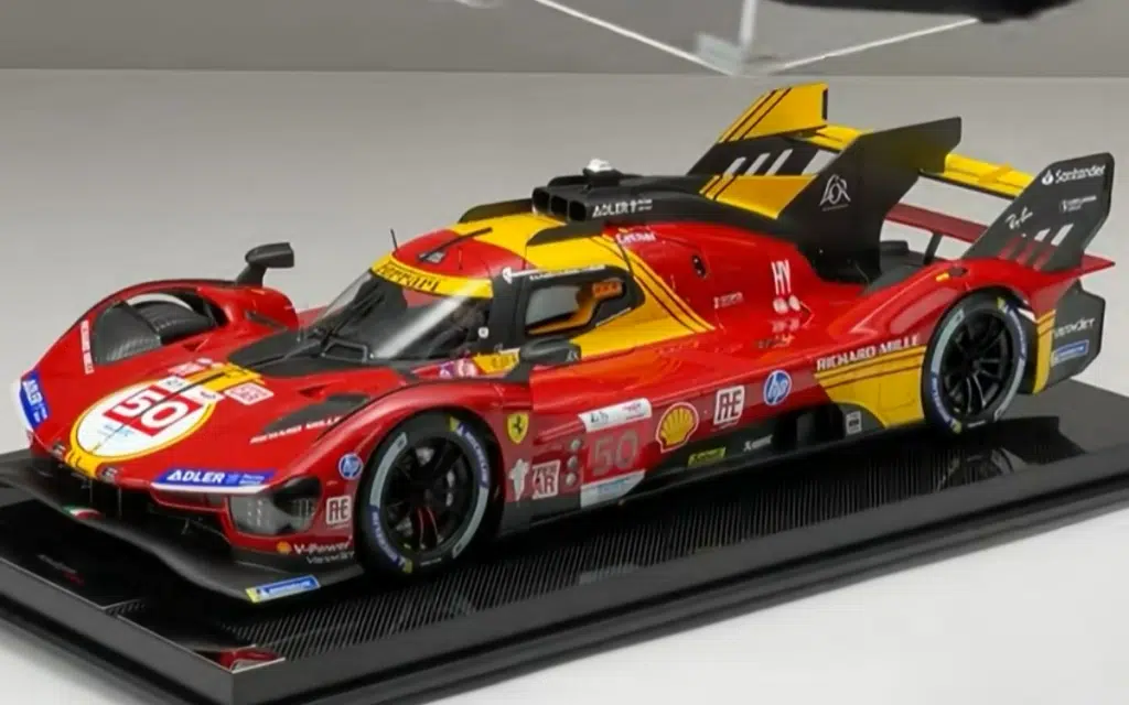 This 1:8 scale Ferrari 499P model requires more careful handling than a real Ferrari supercar