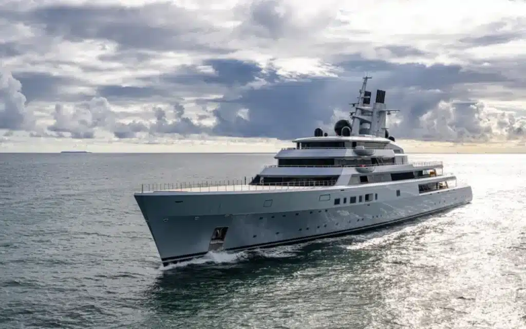 A $450million megayacht in Miami, dubbed Dragonfly, belong to Google co-founder Sergey Brin