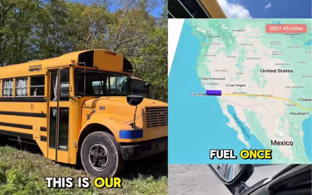 Using homemade diesel to fuel a 7,000 mile trip from New York to California on a school bus