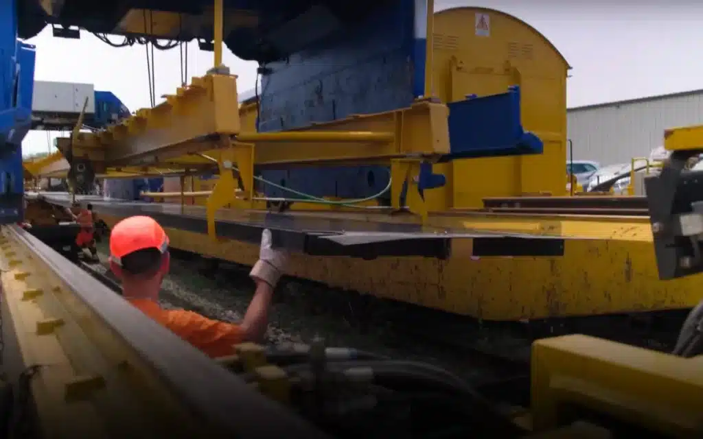 Train tracks providing clean energy via solar power