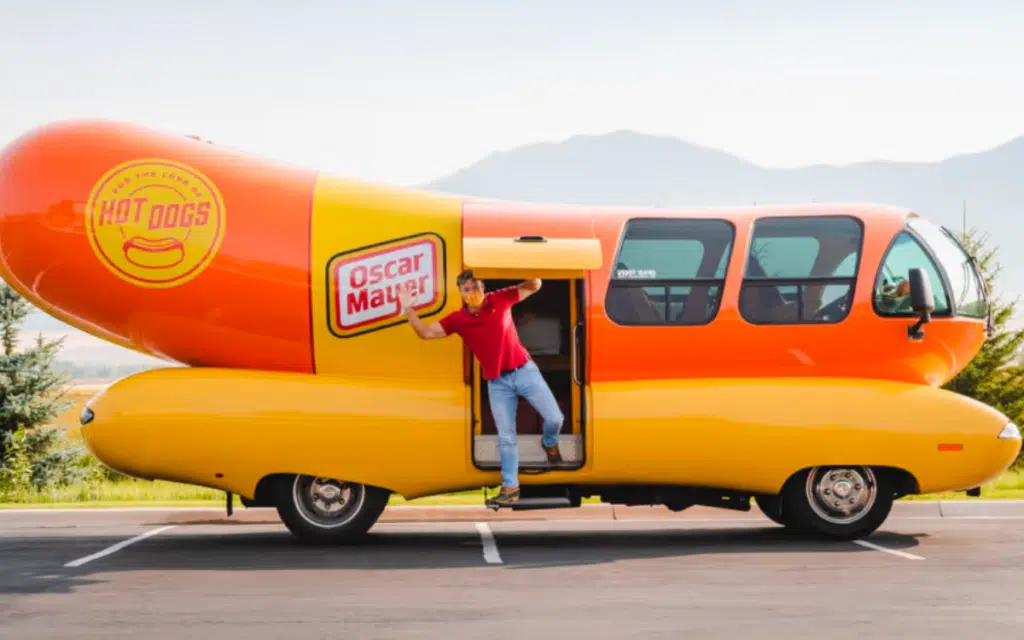 Six Wienermobiles, hot dog shaped vehicles, belonging to Oscar Mayer will be racing at the same track as the Indy 500