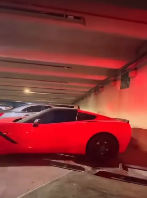 Corvette owner learns a painful lesson about missed car payments after tow truck driver causes visible damage during repossession