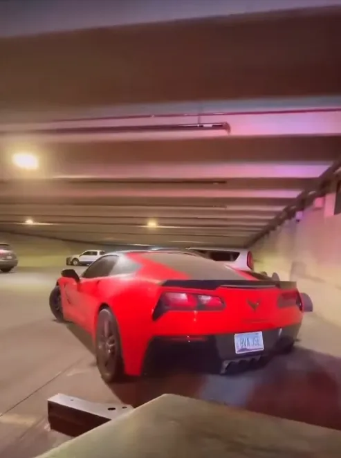 Corvette owner learns a painful lesson about missed car payments after tow truck driver causes visible damage during repossession