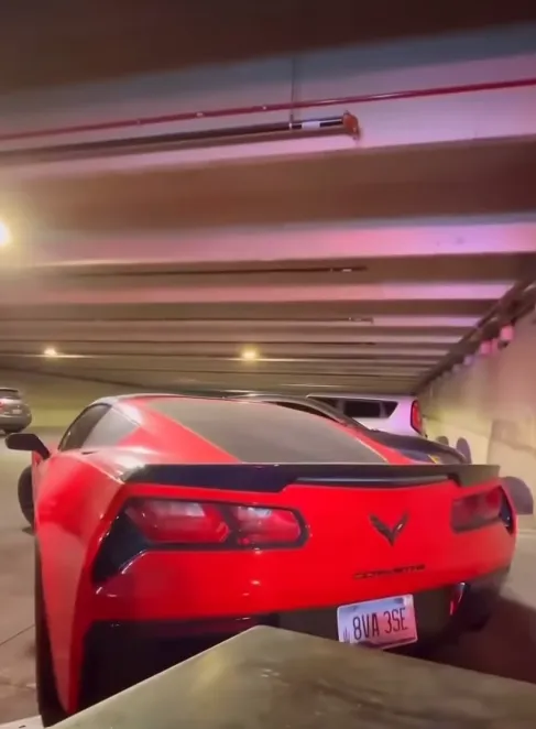 Corvette owner learns a painful lesson about missed car payments after tow truck driver causes visible damage during repossession