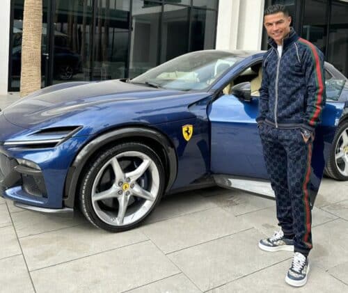 ronaldo new car ferrari