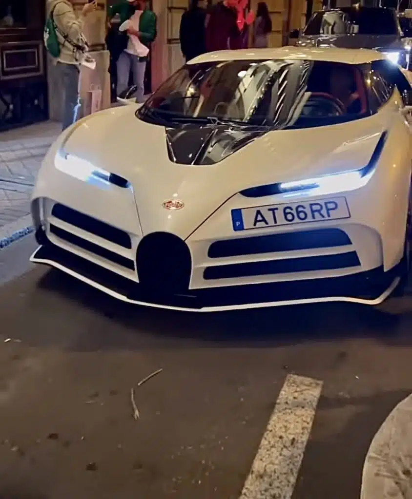 Cristiano Ronaldo and his Bugatti Centodieci in Madrid