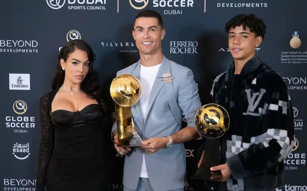 Cristiano Ronaldo was given a one-of-a-kind carbon fiber trophy by Mansory