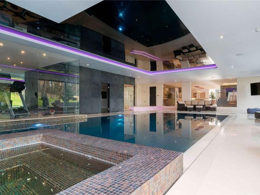 Cristiano Ronaldo's home at Manchester United, swimming pool