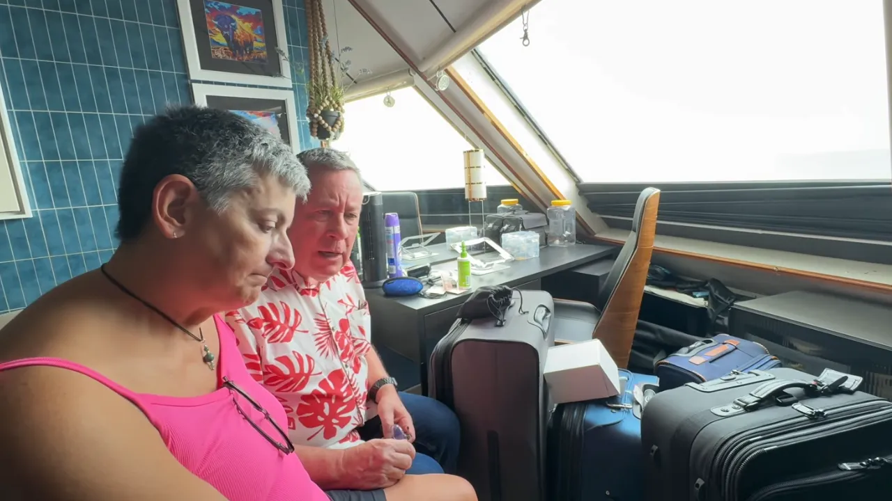US couple who sold everything and paid $179,000 to live on 'endless' cruise ship share the eight warning signs they spotted before being left stranded