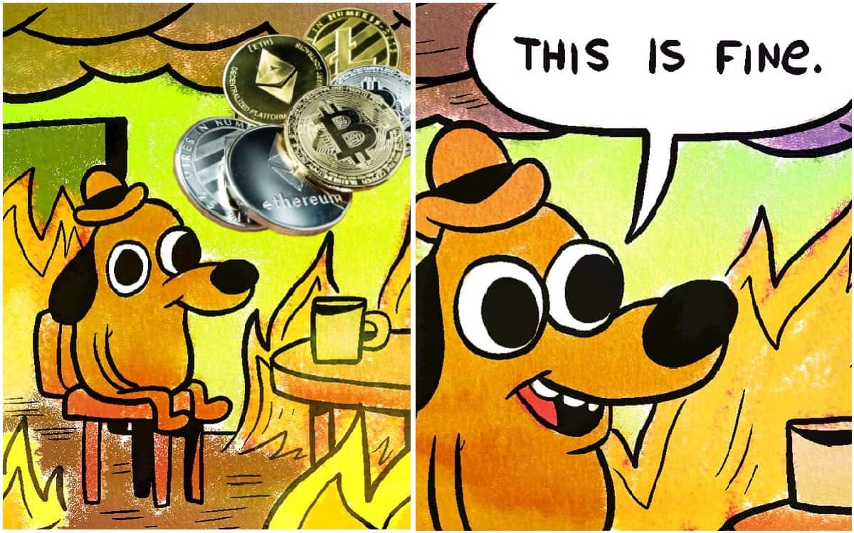 Crypto market this is fine meme