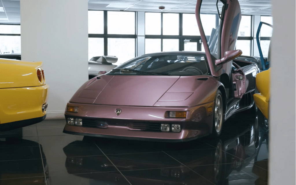 This colorful Miami Lamborghini collection includes examples of the Diablo, Countach and Murcielago