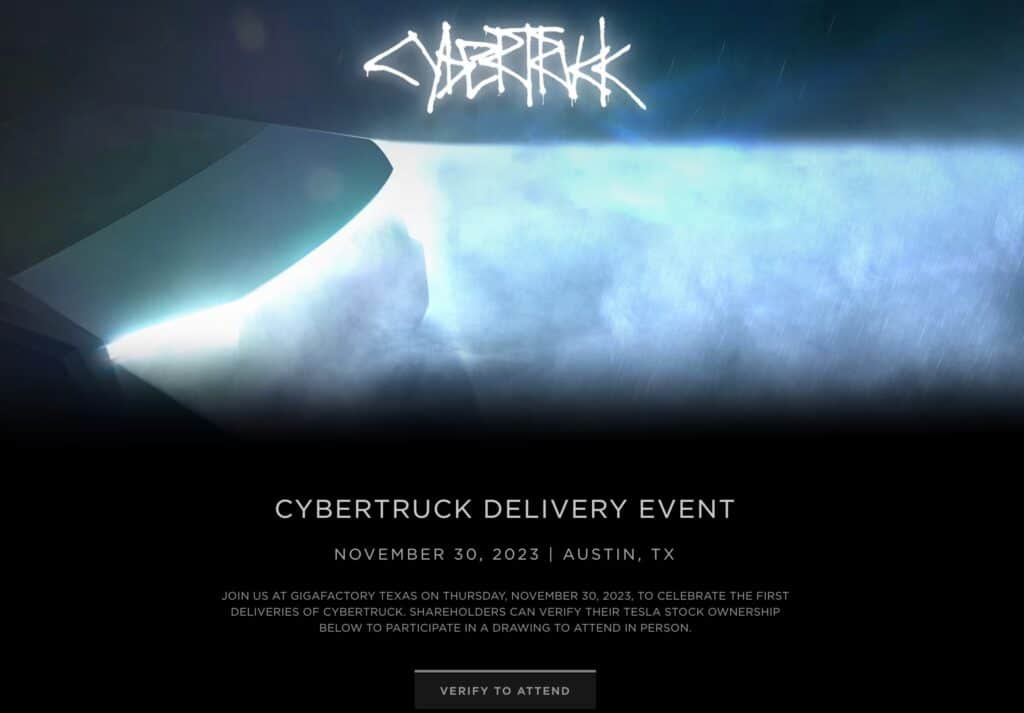 Cybertruck Delivery Event