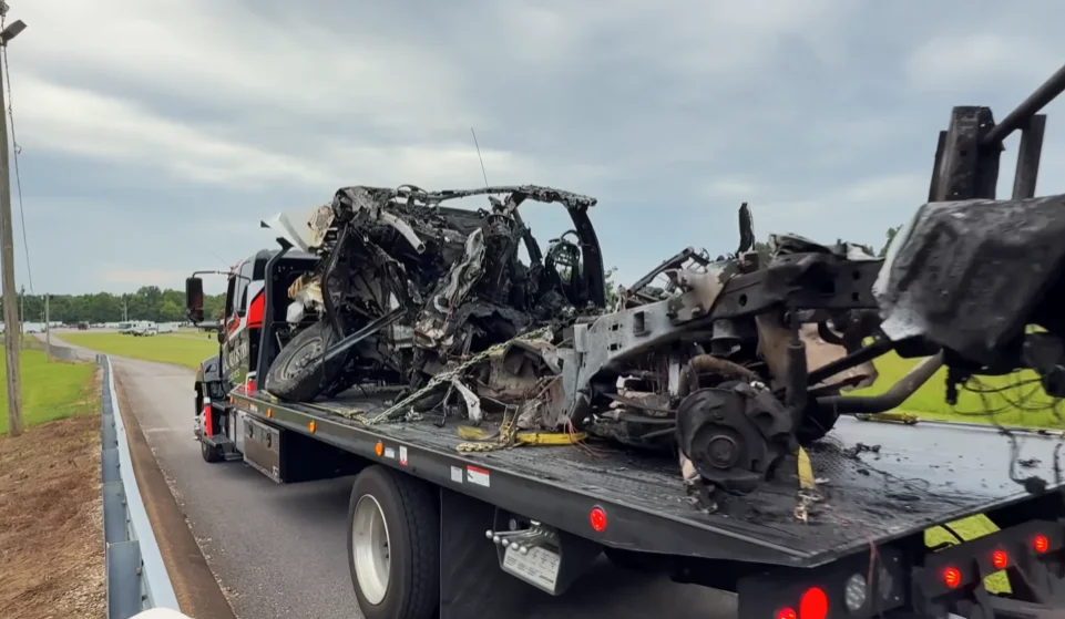 Tesla Cybertruck smashed into the side of a Ford F-150 at 110mph in test to see what happens and one ends up much better off than the other