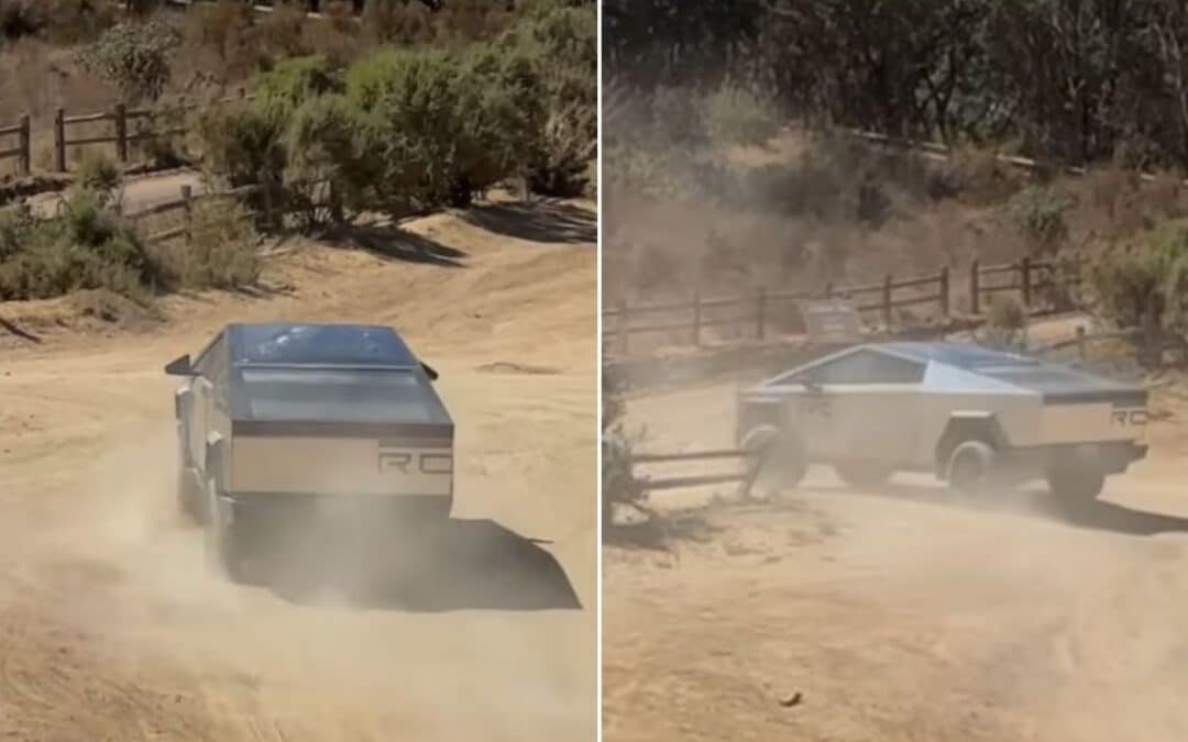 Tesla Cybertruck spotted off-roading with never-b