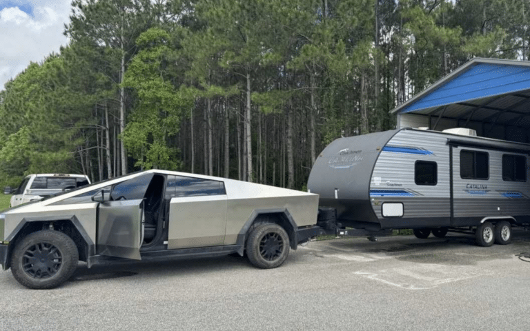 This Tesla Cybertruck towed a caravan hundreds of miles across Florida - and the owner was very impressed.