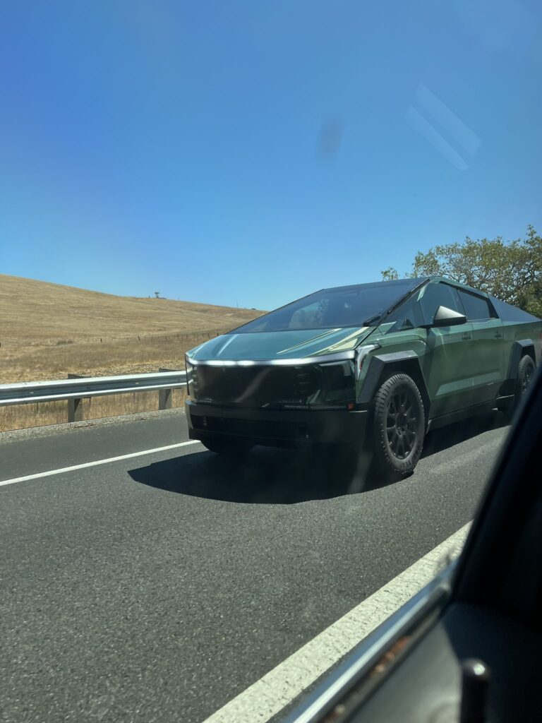 Tesla Cybertruck in Toyota Tundra wrap