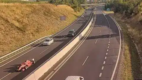 Czech Police finally found the phantom Ferrari driver on the highway on Sunday morning