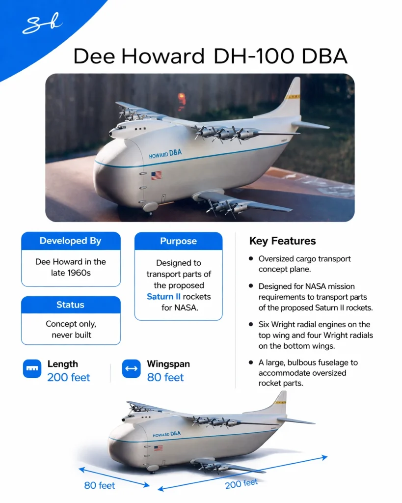 Dee Howard came up with a NASA plane so big it could swallow a Saturn rocket