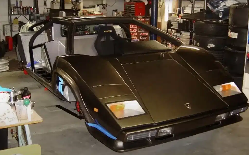 DIY lamborghini countach the cannonball run wisconsin basement lambo