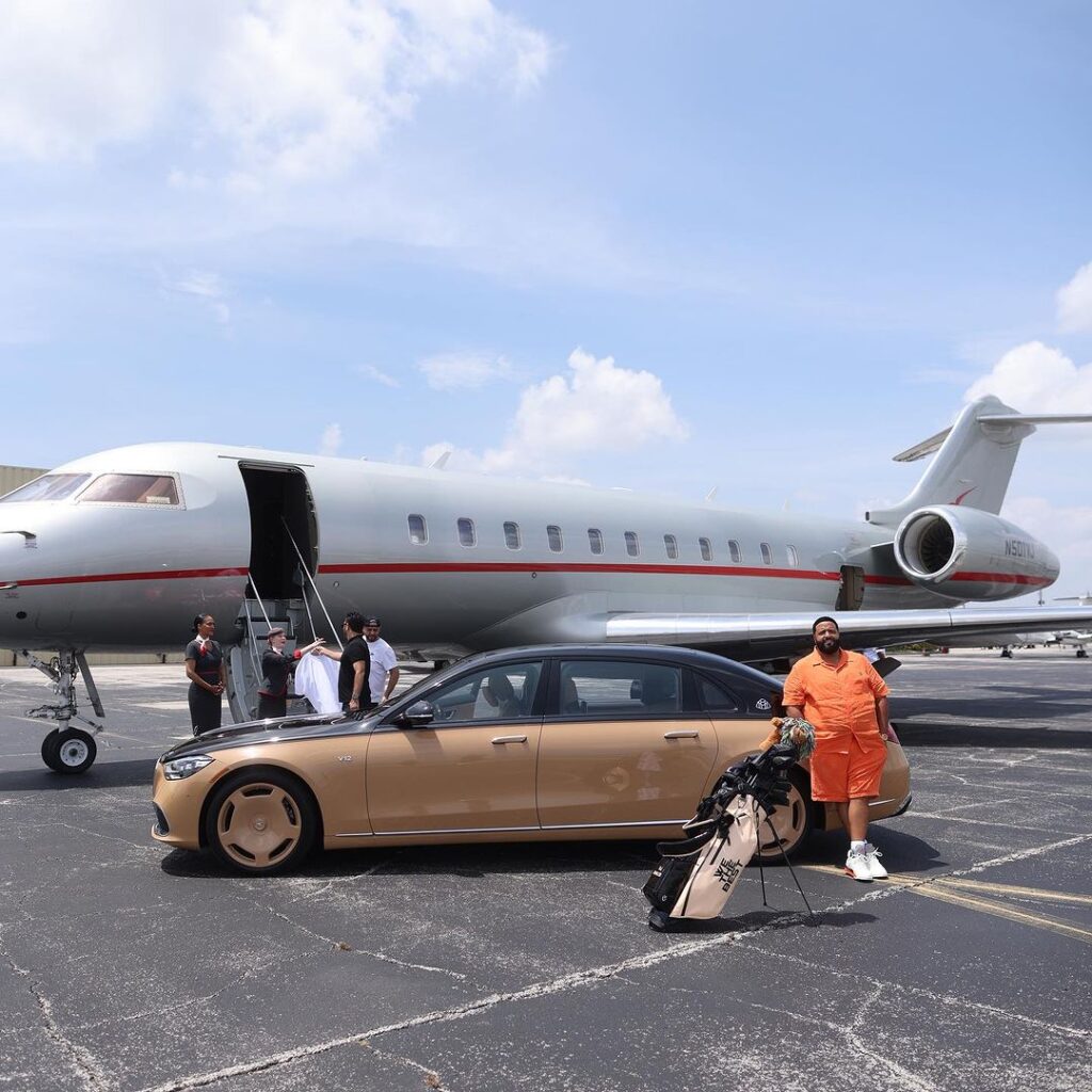 DJ Khaled travels in unbelievable luxury whether on the road or in the sky