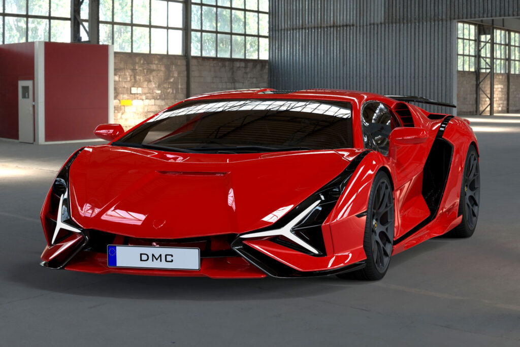 DMC-Lamborghini-Revuelto-render-front-three-quarter