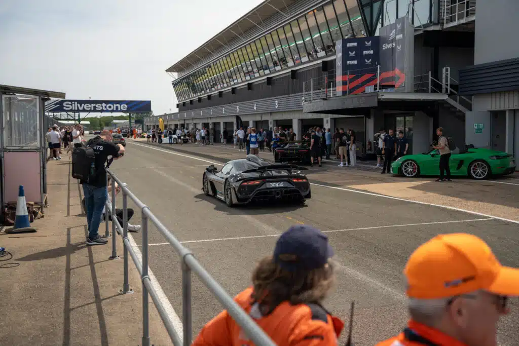 The 2025 supercar meet at Silverstone Circuit featured a rare hypercar lineup, including a Bugatti Veyron tribute, with over $1B in cars on display