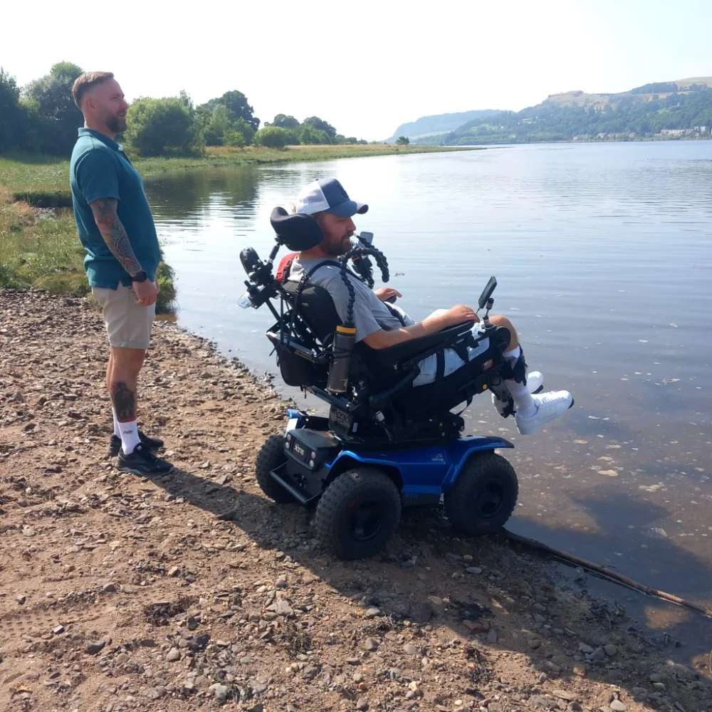 Army veteran paralyzed from the neck down is set to cross Scotland coast-by-coast in his off-road wheelchair that he controls with his chin