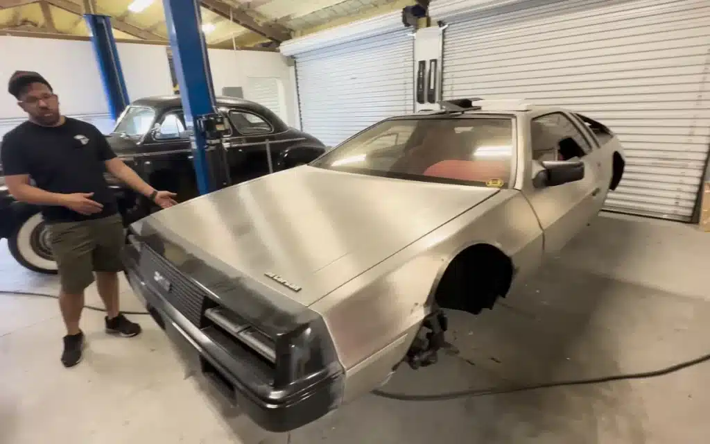 Modified DeLorean to become a V6 twin turbo Tesla