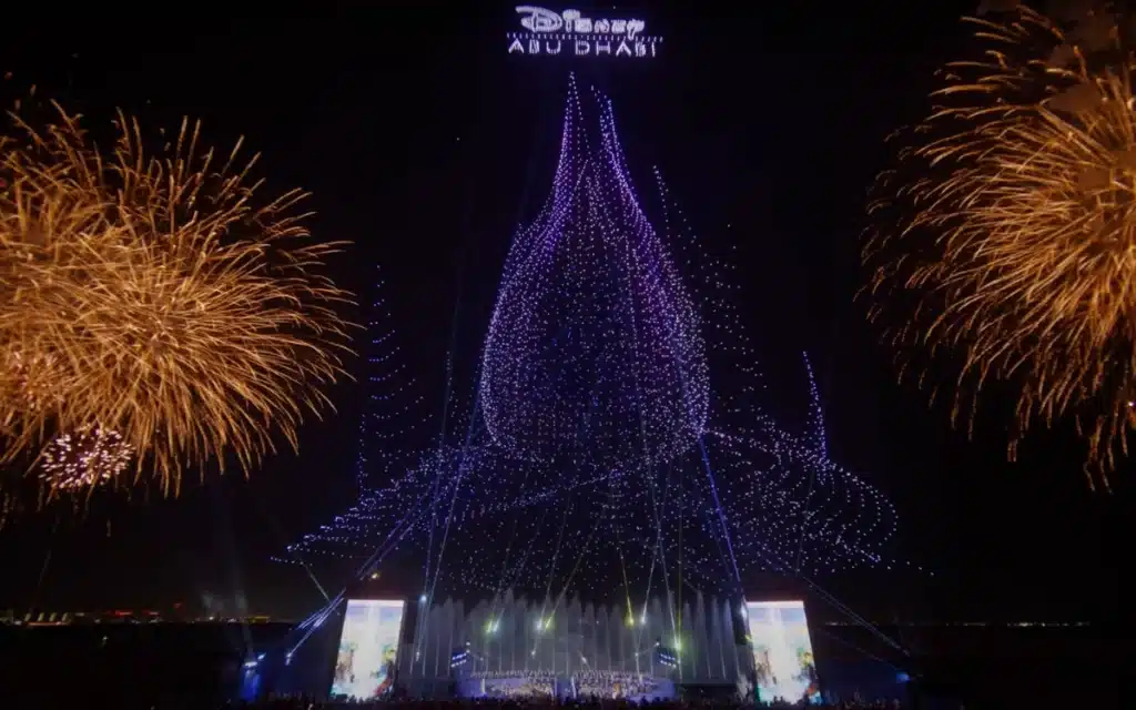 Disney drone show at Disneyland Abu Dhabi