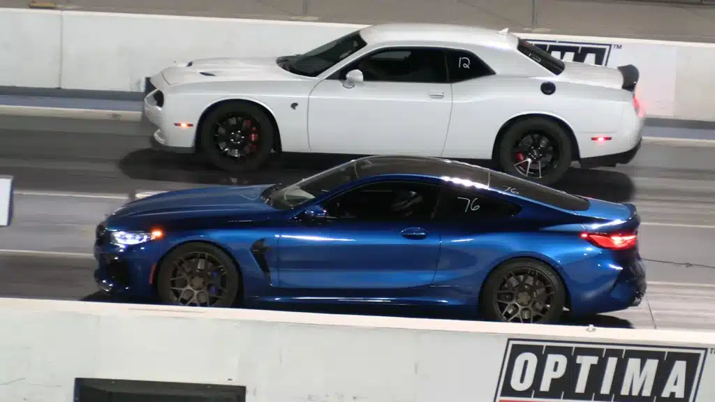 Dodge-Challenger-and-Charger-Hellcat-drag-race-BMW-M8-and-it-didnt-go-as-expected-for-multiple-reasons