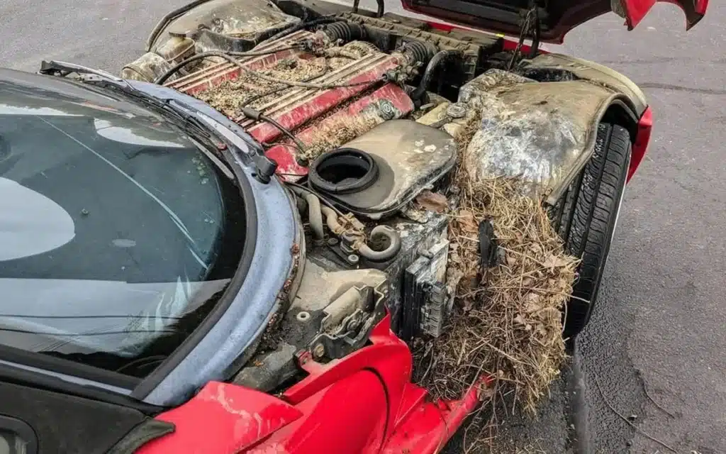 Dodge Viper brought down from Kentucky car dealership sign and shocked everyone also caused a mystery
