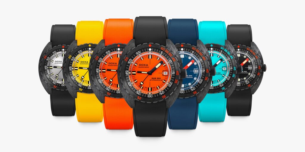 Doxa Sub 300 colorful watches collection