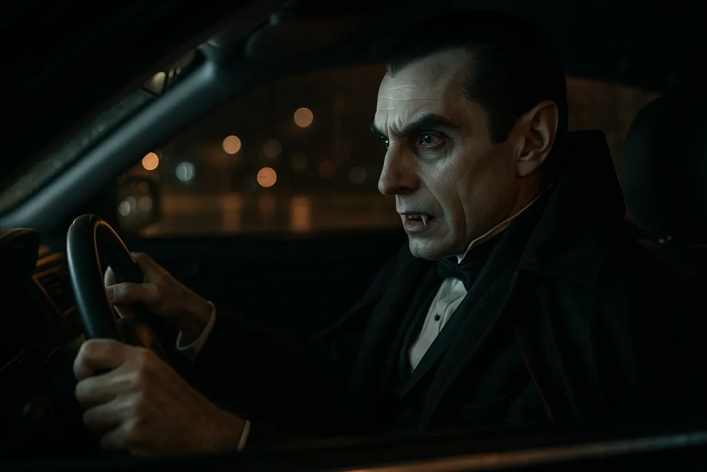 Dressing like Dracula while driving in the UK could cost you thousands, experts warns ahead of Halloween
