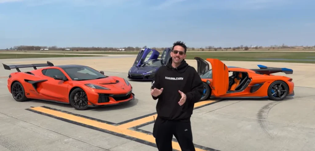Corvette ZR1X raced against a Koenigsegg Jesko and a Rimac Nevera in a battle of the world's fastest cars and the results are enlightening