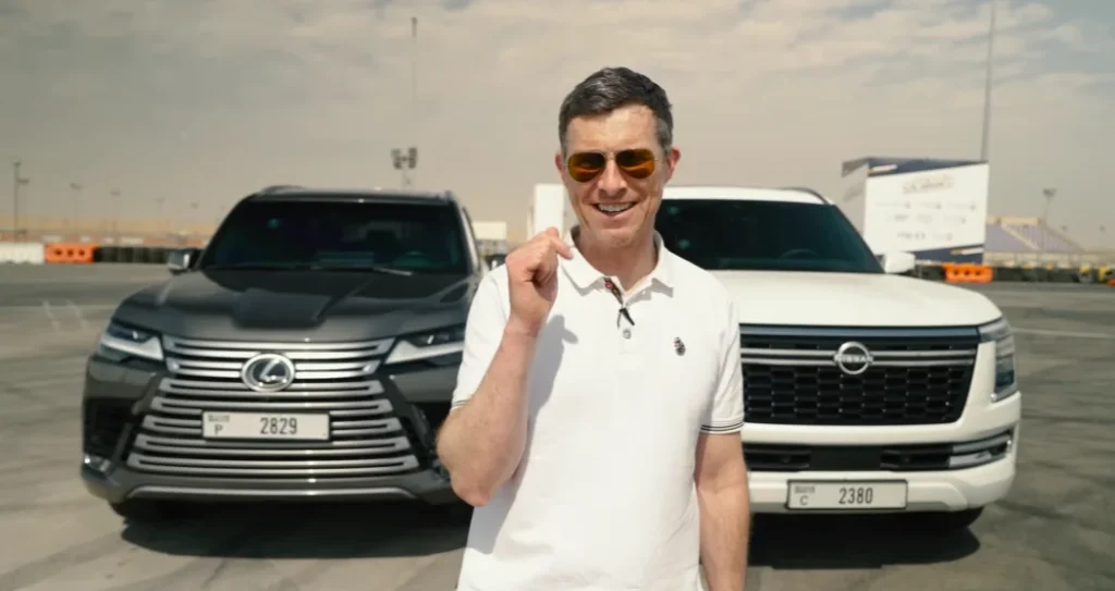 Nissan Patrol Y63 and Lexus LX600 go head-to-head in a heavyweight twin-turbo V6 drag race but only one comes out on top