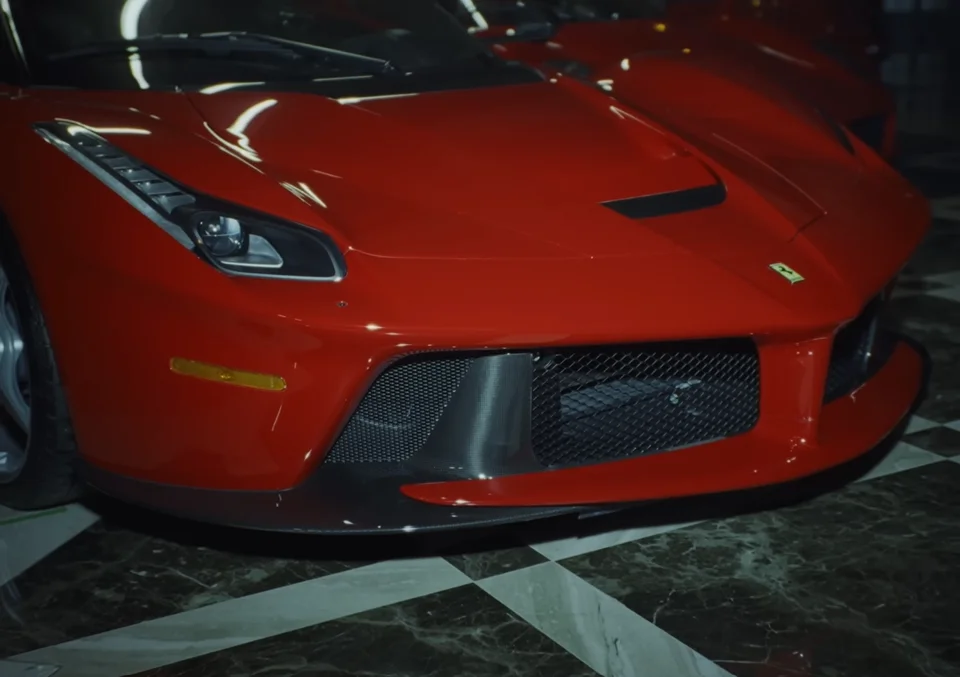 Drake featured $50M worth of Ferrari supercars in his music video but the ultra rich rapper had to borrow every single one