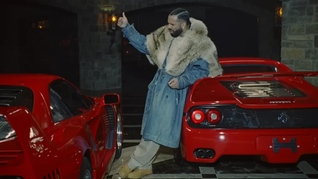 Drake featured $50M worth of Ferrari supercars in his music video but the ultra rich rapper had to borrow every single one